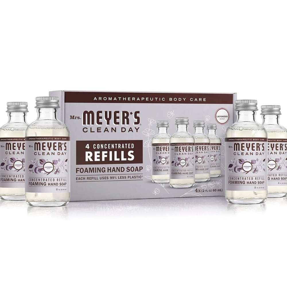 NEW Case of Mrs. Meyers Clean Day Lavender Foaming Hand Soap Concentrate Refills
